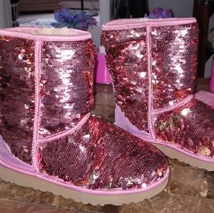 Brand new pink sequin ugg boots
